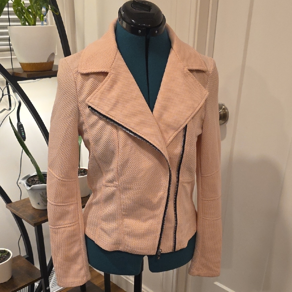 Black Rivet Peach Knit Tailored Blazer